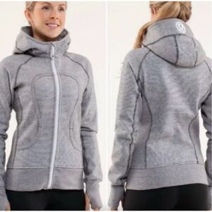 NWOT Lululemon You Are Beautiful Embroidered Full Zip Up Scuba Hoodie Sweatshirt